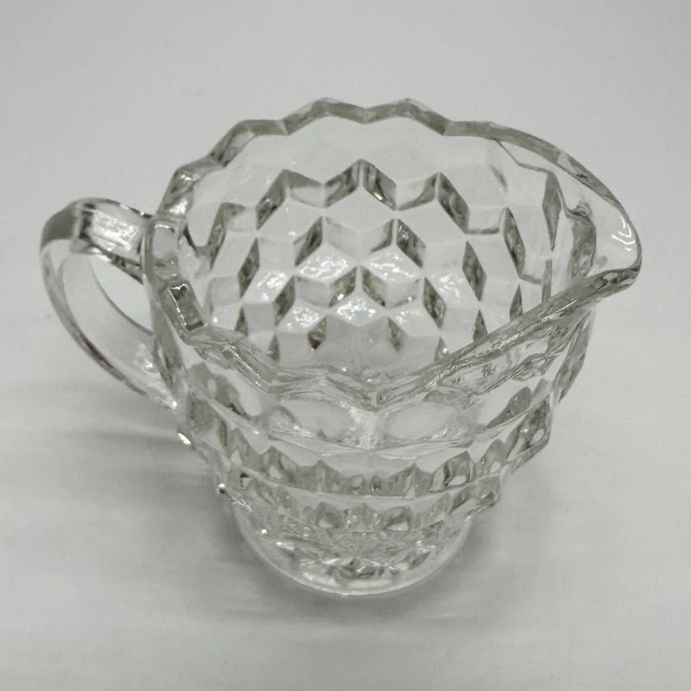 Vintage glass creamer American